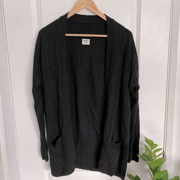 Sunday Best Merino Wool and Alpaca Open Front Cardigan (S) - Picture 1 of 3